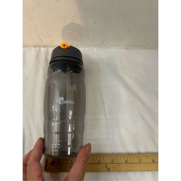 Bubba travel bottle flip straw finger loop gray orange - Picture 4 of 5